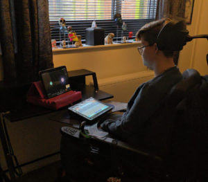 Cole dialling in to the meeting at the BBC Somerset studio from home.